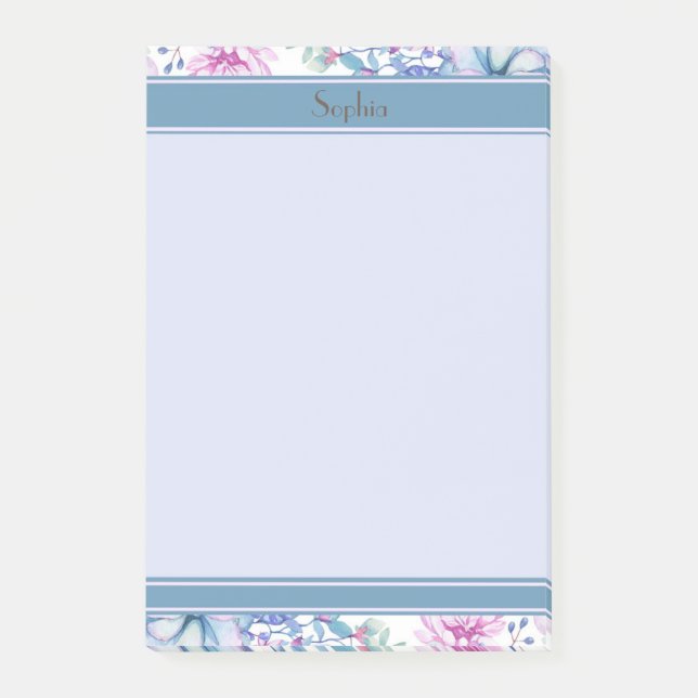 Post-it® Fleurs roses et violettes et succulentes (Devant)