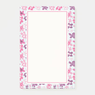 Post-it® Fleurs roses mignonnes Motif Whimsical