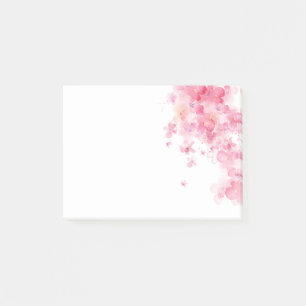 Post-it® Fleurs roses tendres d'aquarelle
