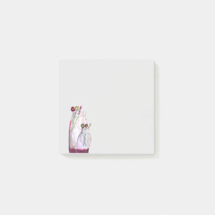 Post-it® Fleurs sauvages d'aquarelle Whimsical en vase