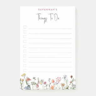 Post-it® Fleurs Sauvages Modernes Personnalisées À Faire Li