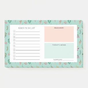 Post-it® Fleurs sauvages - organisateur quotidien - nom