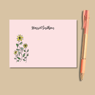 Post-it® Fleurs sauvages rétro personnalisées Botanique ros