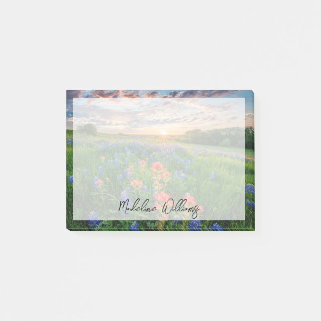 Post-it® Fleurs | Texas Bluebonnets & Indian Paintbrush (Devant)