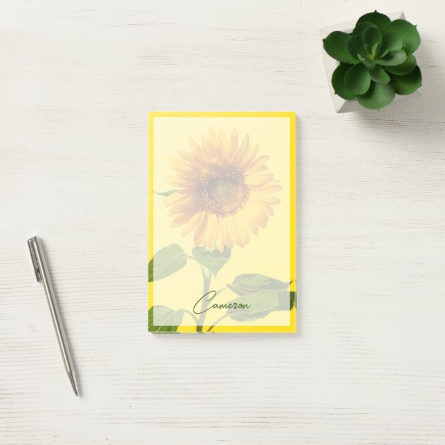 Post-it® Fleurs | Tournesol jaune (Bureau)