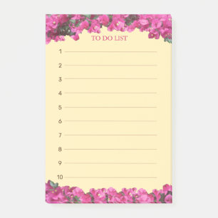 Post-it® Fleurs tropicales Roses d'or sur la liste des safr