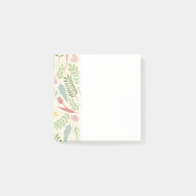 Post-it® Fleurs Vert Feuille Floral Garden Vibes de printem (Devant)