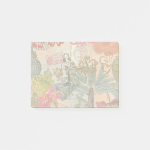 Post-it® Fleurs Vintage Hula Coloré Hawaïen Tropical