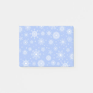 Post-it® Flocons de neige blancs sur le bleu