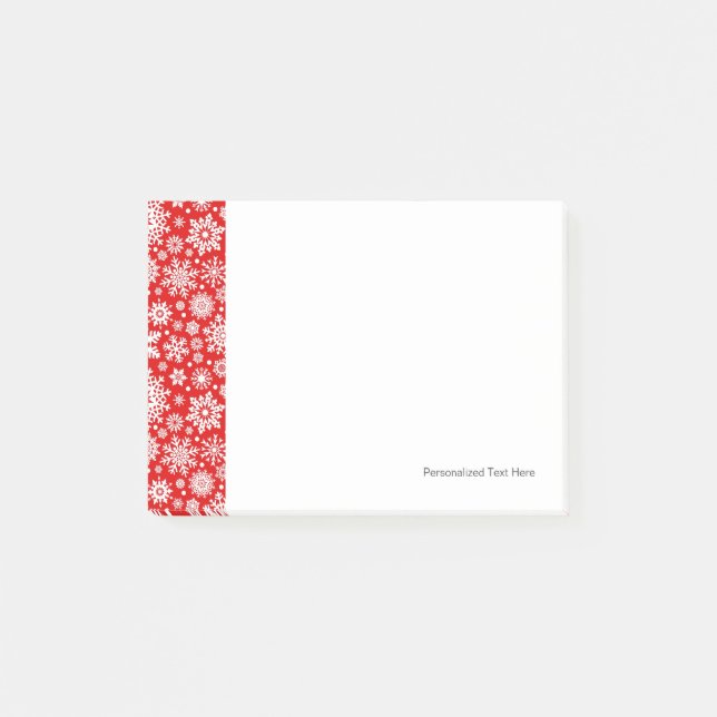 Post-it® Flocons de neige blancs sur le rouge (Devant)