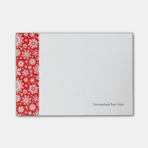 Post-it® Flocons de neige blancs sur le rouge