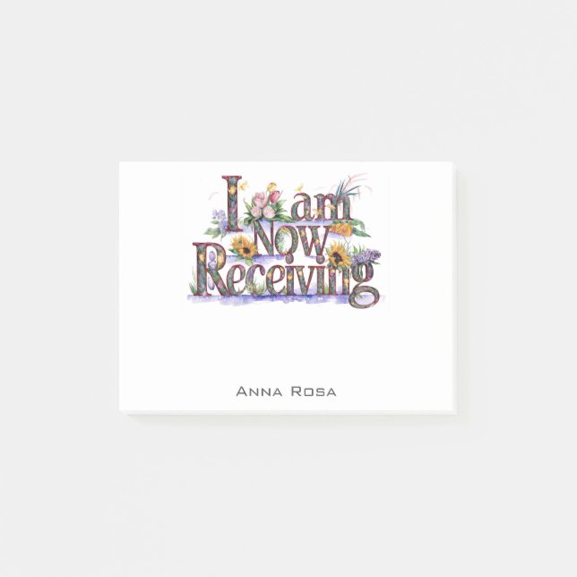 Post-it® *~* Floral 3 JE REÇOIS MAINTENANT LE Manifeste AP8 (Devant)