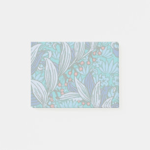 Post-it® Floral bleu ancien Boho moderne