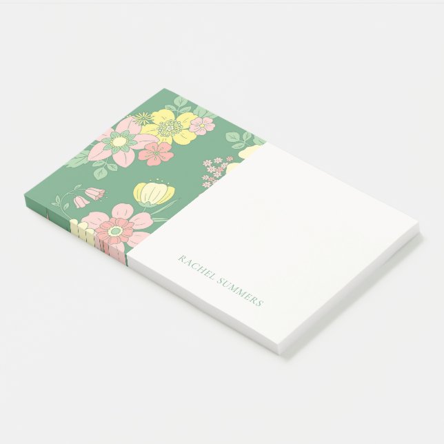 Post-it® Floral Boho moderne coloré (Incliné)