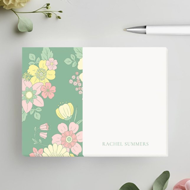 Post-it® Floral Boho moderne coloré (Créateur téléchargé)