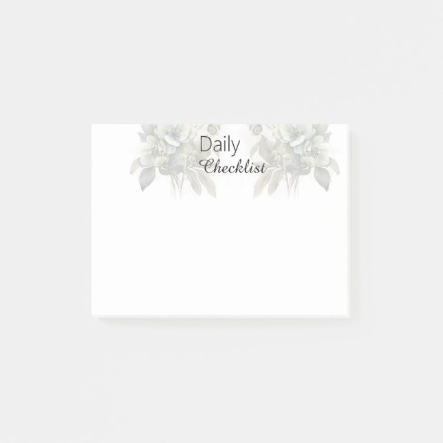 Post-it® Floral Daily Checklist for self-care treat (Devant)
