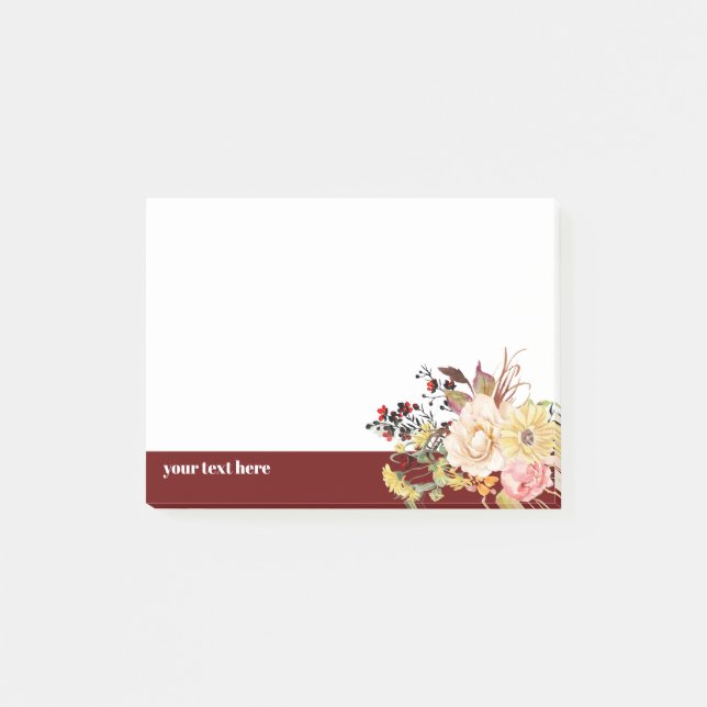 Post-it® floral, fleurs de printemps, fleur romantique (Devant)