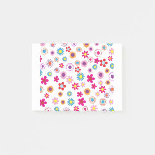 Post-it® Floral Flowers papier peint Arrière - plan Motif.