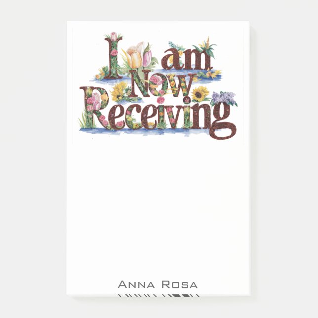 Post-it® *~* Floral JE REÇOIS MAINTENANT AP85 4 Manifestant (Devant)