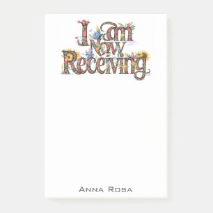 Post-it® *~* Floral JE REÇOIS MAINTENANT LE Manifeste AP85