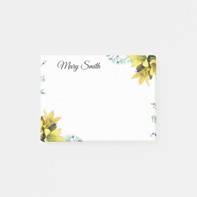 Post-it® Floral personnalisé (Devant)