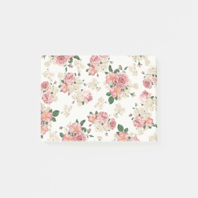 Post-it floral/pour faire des notes (Devant)