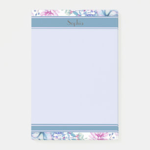 Post-it® Floral rose et pourpre et succulent