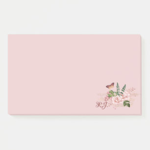 Post-it® Floral rose monogramme