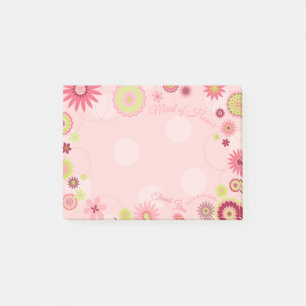 Post-it® Flore d'été personnalisée Plutôt rose