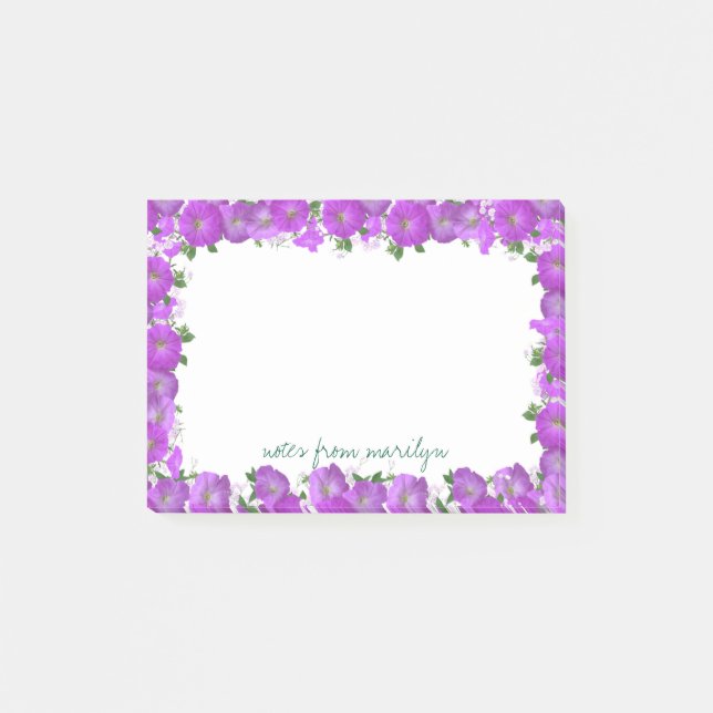 Post-it® Flore violette multicolore personnalisée (Devant)
