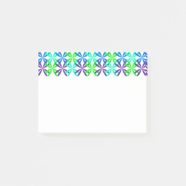 Post-it® Flourish bleu (Devant)