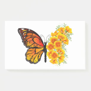 Post-it® Flower Butterfly with Yellow California Poppy