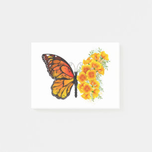 Post-it® Flower Butterfly with Yellow California Poppy