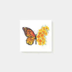 Post-it® Flower Butterfly with Yellow California Poppy