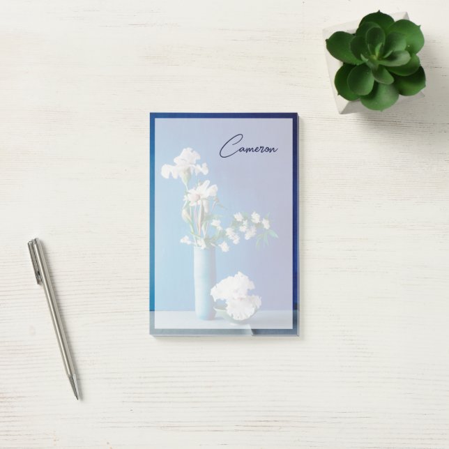 Post-it® Flowers | White Iris in Vase (Bureau)