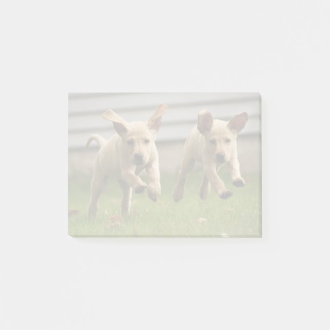 Post-it® Fonctionnement jaune de chiots de Labrador (Devant)