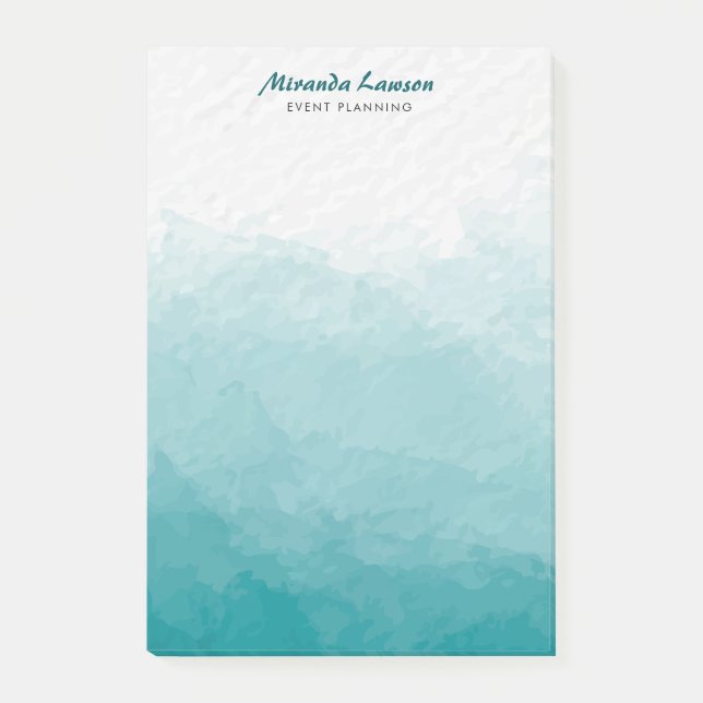 Post-it® Fond aquarelle vert cyan  (Devant)