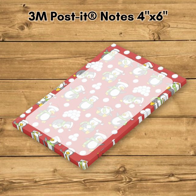Post-it® Fond de manchots de Noël (Créateur téléchargé)
