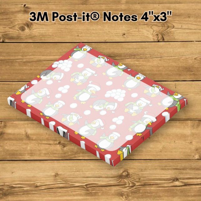 Post-it® Fond de manchots de Noël (Créateur téléchargé)