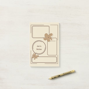 Post-it® Fond de notes de fleurs de style minimaliste