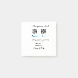 Post-it® Fonds de lune de miel venomo paypal don Q R couple