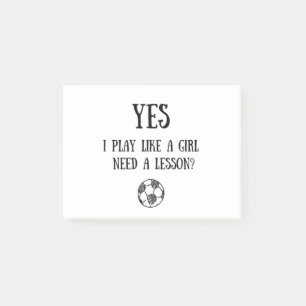 Post-it® Football: Oui, je joue comme une fille. Besoin d'u