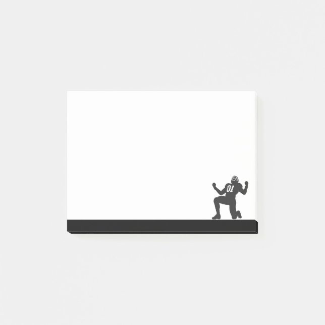 Post-it® Football Player Athlete Sport Silhouette (Devant)