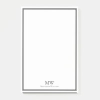 Formal Elegant Black White Bordure Nom Adresse