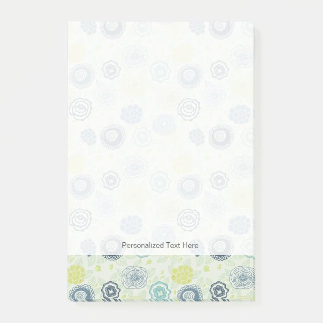 Post-it® Forme florale élégante avec fleurs mignonnes (Devant)