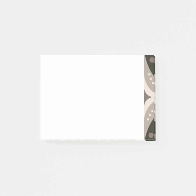 Post-it® Formes circulaires rétro beige et marron (Devant)