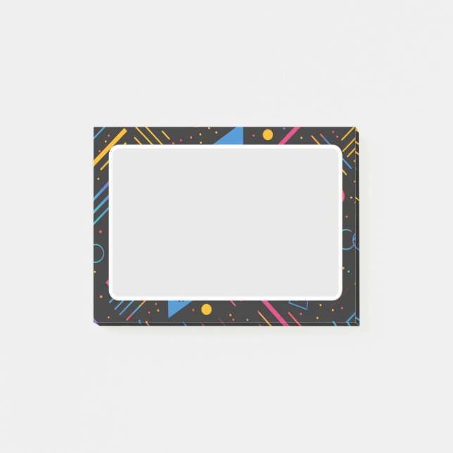 Post-it® Formes géométriques, lignes, points en couleurs vi (Devant)