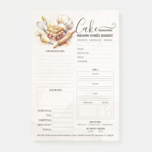 Post-it® Formulaire de commande de pâtissier de boulangerie