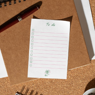 Post-it® Four clover aesthetic to do list