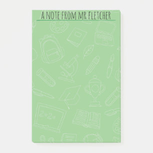 Post-it® Fournitures scolaires à main personnalisée Motif P